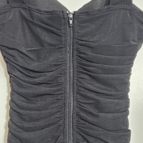 Windsor - Winning Style Mesh Ruched Mini Dress Size: Small - Picture 7 of 11